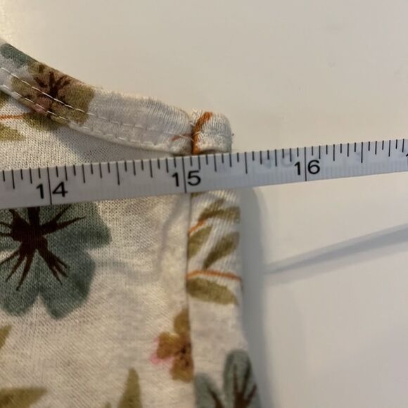 Divine Diva floral print sleeveless top adjustable straps blues & greens SZ S - Picture 8 of 9